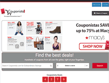 Tablet Screenshot of couponista.com